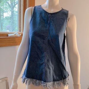 HIGHLINE Collective Denim Sleeveless Top.  NWT